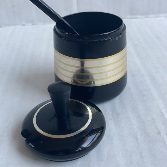 Vintage West Germany single service salt and pepper mustard condiments plate - Picture 12 of 16